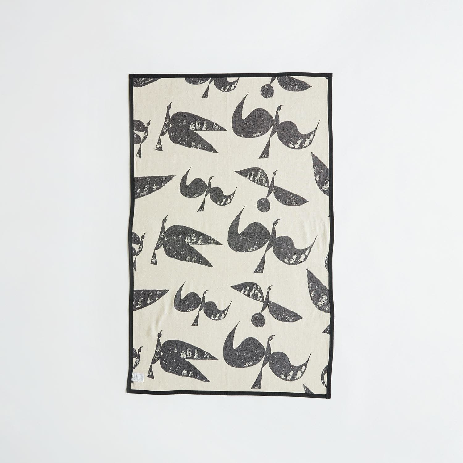 IDEE限定】山口一郎 ジャガードブランケット Bird 90×140 ブラック 