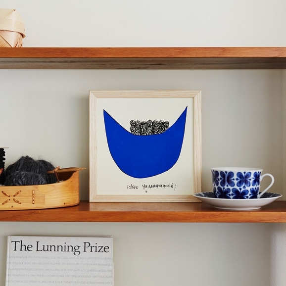 展示品】【在庫限り】山口一郎 「Hana-face blue」｜ポスター｜IDEE 