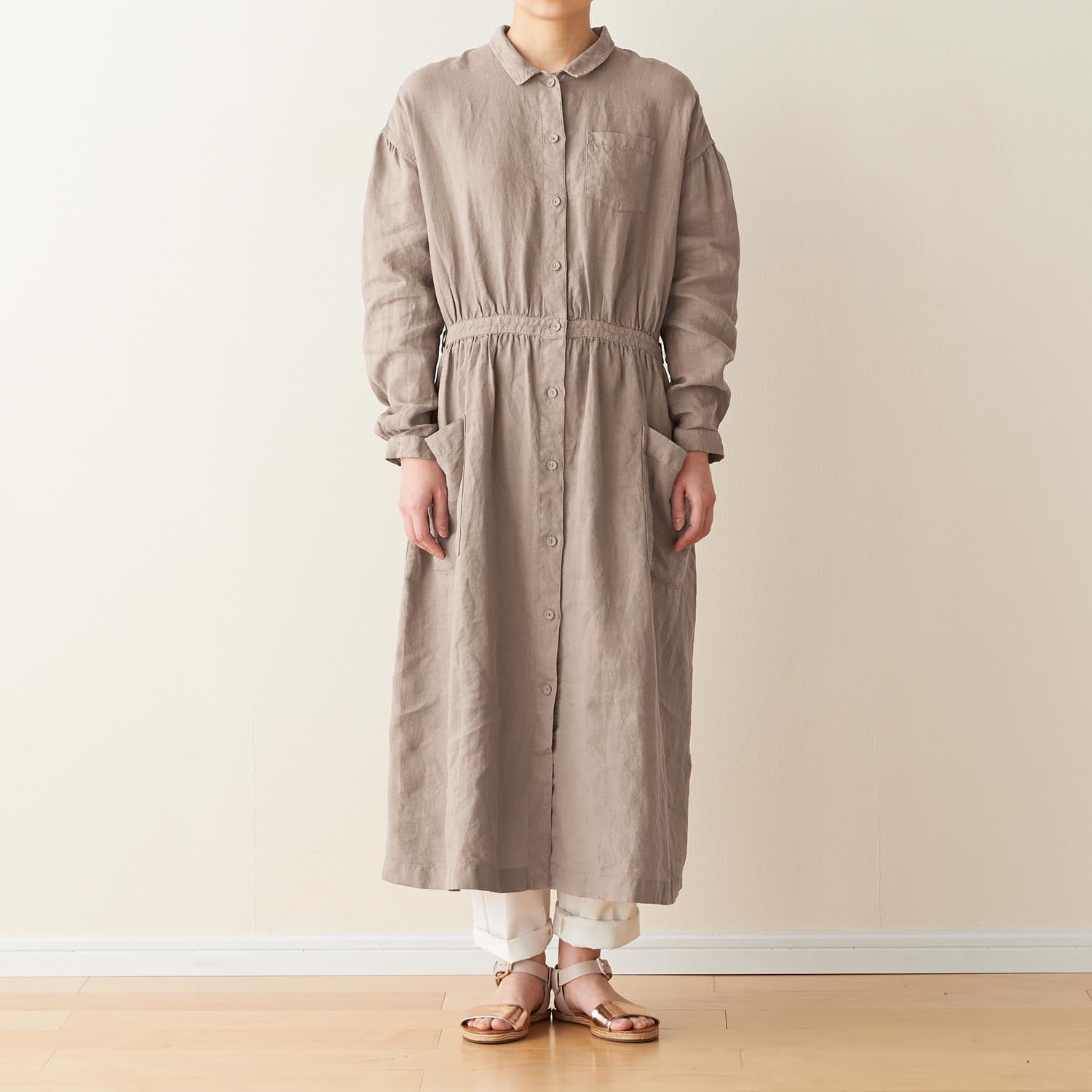 Idee Shop Online Pool いろいろの服 アトリエシャツワンピース インディゴブルー ファッション