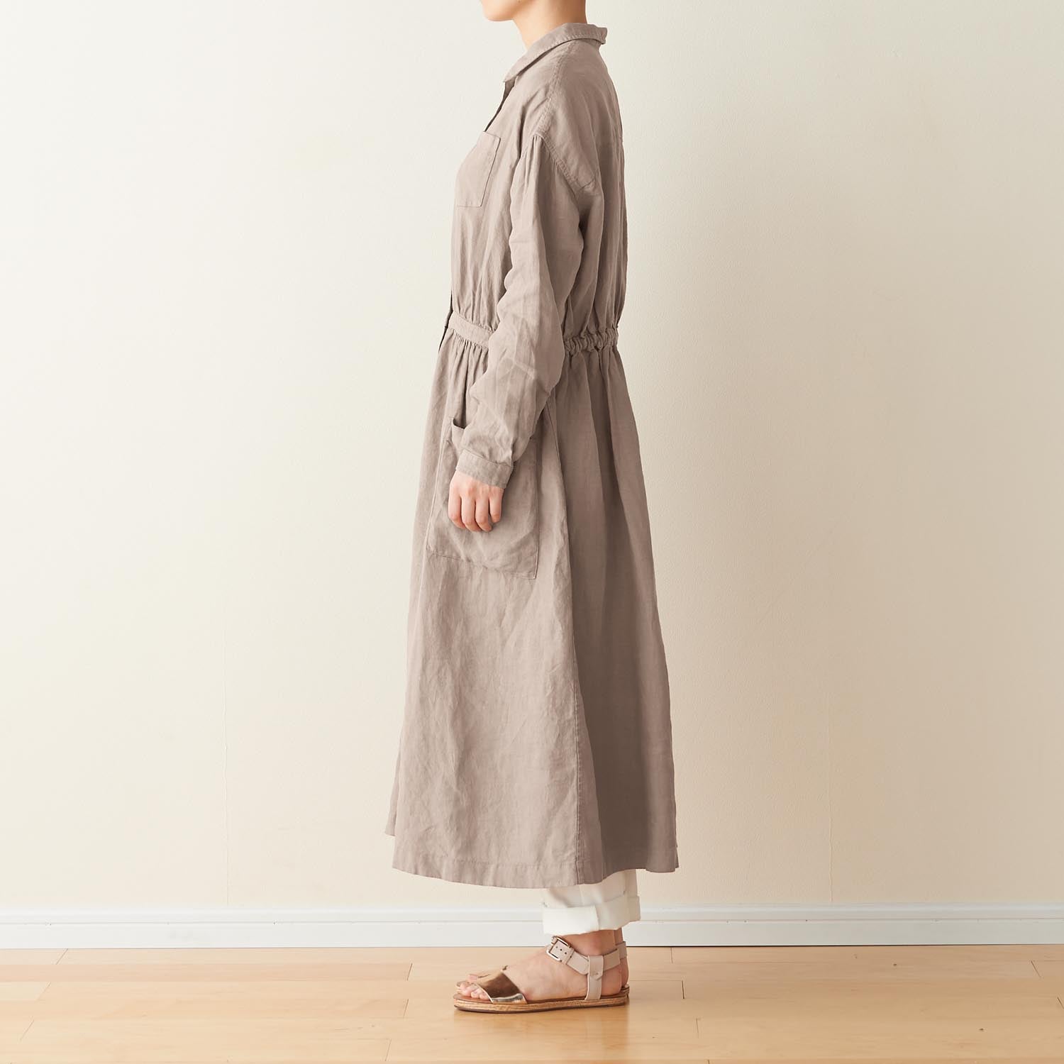 Idee Shop Online Pool いろいろの服 アトリエシャツワンピース インディゴブルー ファッション