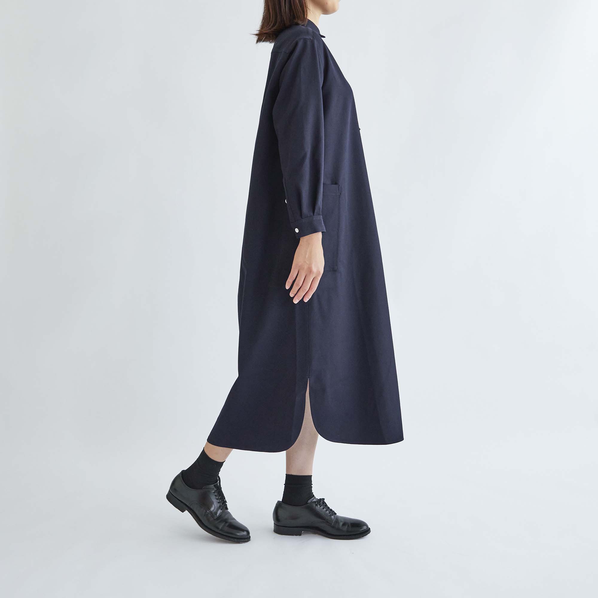 H&by pool/ one.piece shirt/チャコールグレー/皆川明 - ワンピース