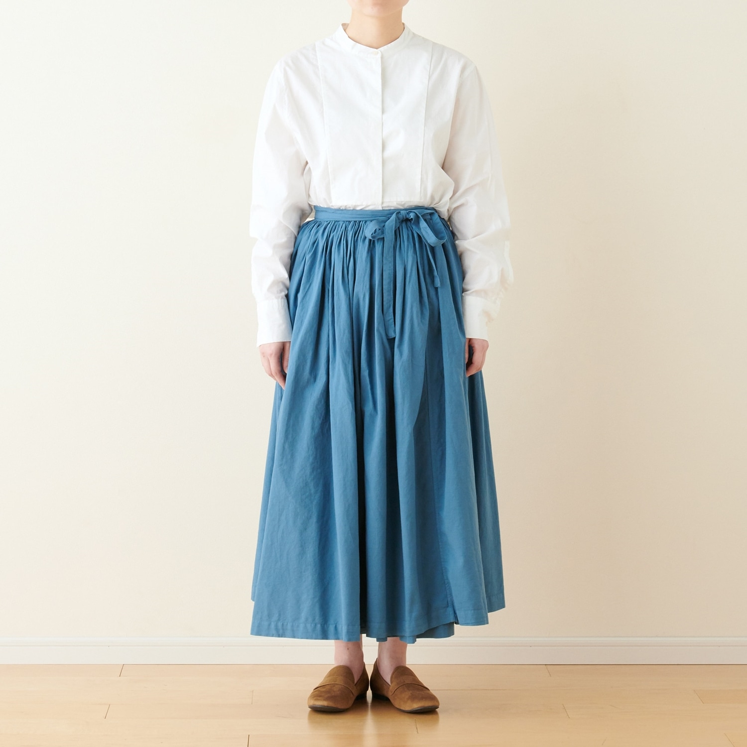 ☆POOL いろいろの服 巻きギャザーエプロン ブラウン｜ボトムス｜IDEE 