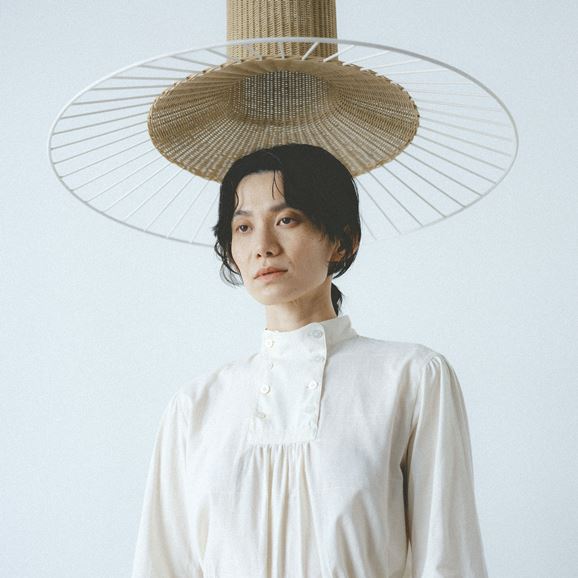 ☆H& by POOL Stand-UP Collar Blouse Dobby Blue｜トップス