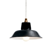 PORCELAIN ENAMELED IRON LAMP Black