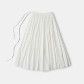 H& by POOL Gathered Skirt Off White