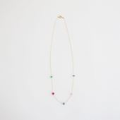 sai Necklace Ruby,Emerald & Spphire