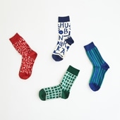 【IDEE TOKYO限定】柚木沙弥郎デザイン IDEE Daily Socks M キューブ