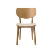 y󒍐Yiz}j؍H ROUNDISH CHAIR WOOD BACK  Oak Ivory M02