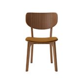 y󒍐Yiz}j؍H ROUNDISH CHAIR WOOD BACK Walnut Yellow Ocher M02