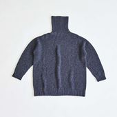H& by POOL Wool Turtle-neck Sweater Navy