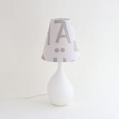 yʌzAIL VASE LAMP White YUNOKI Alphabet