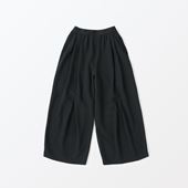 H& by POOL Wide Pants Black Crepe Weave