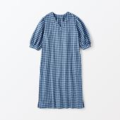 H& by POOL V-neck One-piece Blue Block Checked