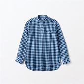 H& by POOL Regular Shirt Blue Block Checed