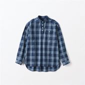 H& by POOL Regular Shirt Blue Windowpane