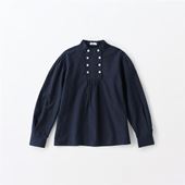 H& by POOL Stand-Up Collar Blouse Navy