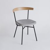 y݌Ɍzy݌ɕizFERRET CHAIR Black frame × OREILLER Light gray