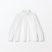 H& by POOL Stand-UP Collar Blouse Off White