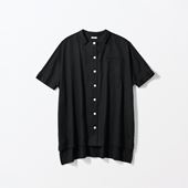��H& by POOL Long Wide Shirt Black Gingham