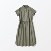 ★H& by POOL French Sleeve One-Piece Shirt Khaki