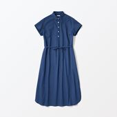 H& by POOL French Sleeve One-Piece Shirt Navy Check