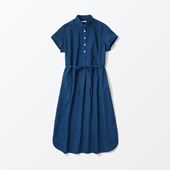H& by POOL French Sleeve One-Piece Shirt Indigo