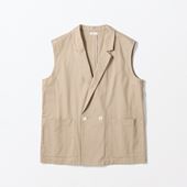 H& by POOL Sleeveless Jacket Beige
