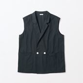 ��H& by POOL Sleeveless Jacket Navy Black