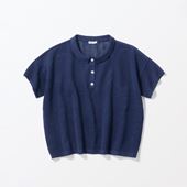 H& by POOL Cotton Knit Shirt Navy