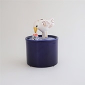 yԕizLisa Larson Jar with Lid bird & fish