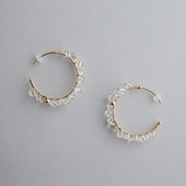 asumi bijoux asatsuyu ring hoop pierce crystal