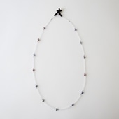 sai Necklace Moonstone,Gray Pearl & Pyrite