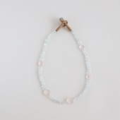 sai Necklace Aquamarine & Rose Quartz