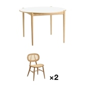 NOVA DINING TABLE ROUND 1100、CONVENTO CHAIR×2