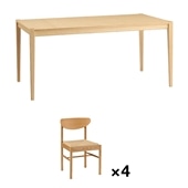NOVA DINING TABLE SQUARE 1600AMEMOLA CHAIR×4