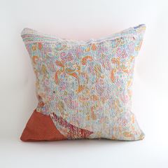 一点物】ヴィンテージラリーキルト パッチワーク クッションカバー