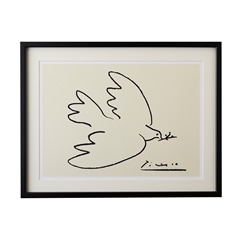 パブロ・ピカソ Dove of Peace ナチュラルフレーム IDEE 無印絵画/タペストリー