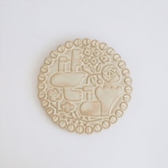 レリーフ紹介です。 ☆ BIRDS' WORDS セラミック レリーフ プレート circle