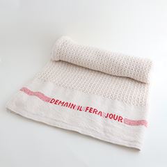 IDEE限定】Barker Textile コットンブランケット DEMAIN IL FERA