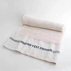 IDEE限定】Barker Textile コットンブランケット VOULOIR C'EST