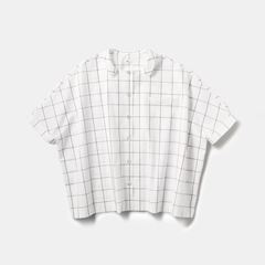 MILK 半袖シャツ 貝殻柄 ホワイト P・100/2 BROAD KNOT BUTTONS B.D SHIRT(S WHITExWHITE): power