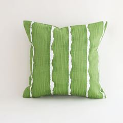 FABRICUT Vellum Stripe クッションカバー 40cm角 Kelly 