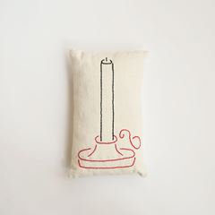 OEuvres Sensibles 刺繍入りクッション Candle｜クッション