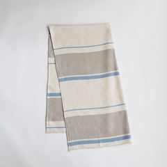 イタリア製　リネンマルチクロス大判 ☆LINEN マルチクロス グレー×ホワイト｜これまでに販売した商品