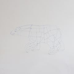 山田一成 「wireart シロクマ（white color）」｜その他オブジェ