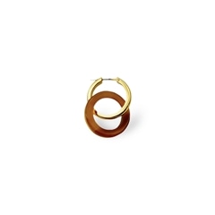 susui doughnut hoop pierce ペア M ゴールド 鏡面×ブラウン