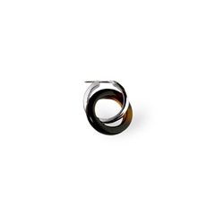 susui doughnut hoop pierce ペア M シルバー 鏡面×ブラック