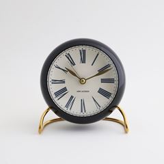 数量限定】 Arne Jacobsen テーブルクロック ROMAN CLASSIC ブラック
