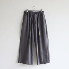 POSTELEGANT Wool Extra Wide Trousers ダークブラウン｜ボトムス