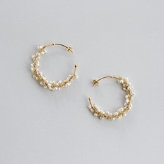 IDEE アスミビジュー　淡水パール　ピアス シロツメクサ ロングピアス asumi bijoux shirotsumekusa long earring｜ピアス・イヤリング
